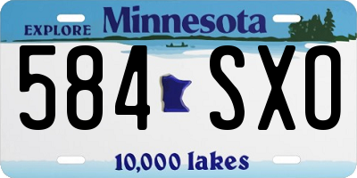 MN license plate 584SXO