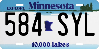 MN license plate 584SYL