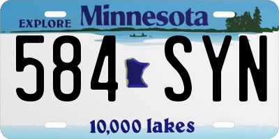 MN license plate 584SYN