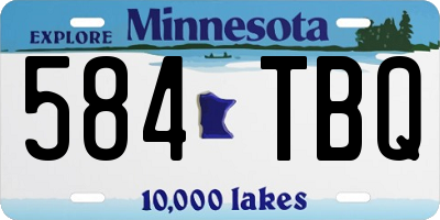 MN license plate 584TBQ