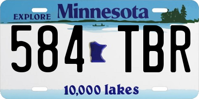 MN license plate 584TBR