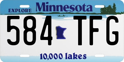 MN license plate 584TFG