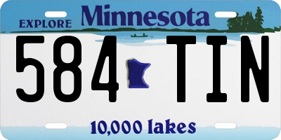 MN license plate 584TIN