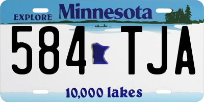 MN license plate 584TJA