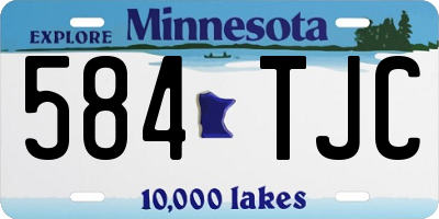 MN license plate 584TJC