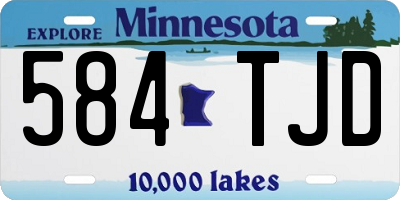 MN license plate 584TJD