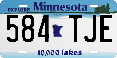 MN license plate 584TJE