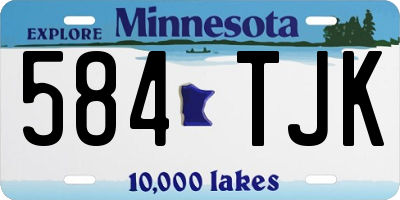MN license plate 584TJK