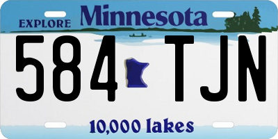 MN license plate 584TJN
