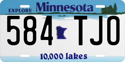 MN license plate 584TJO