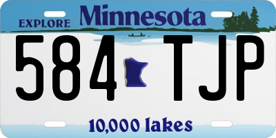 MN license plate 584TJP