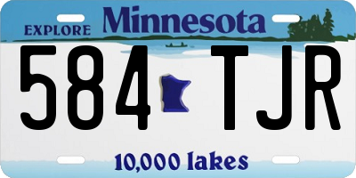 MN license plate 584TJR