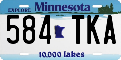 MN license plate 584TKA