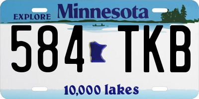 MN license plate 584TKB
