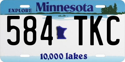 MN license plate 584TKC