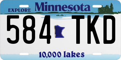MN license plate 584TKD