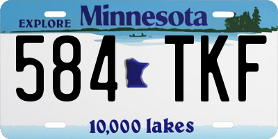 MN license plate 584TKF