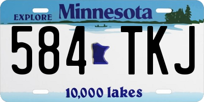 MN license plate 584TKJ