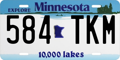 MN license plate 584TKM