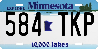 MN license plate 584TKP