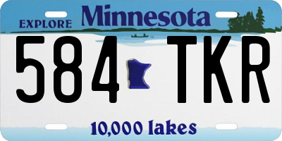 MN license plate 584TKR