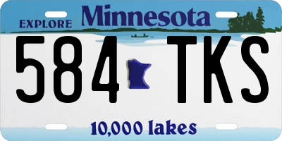 MN license plate 584TKS