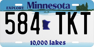 MN license plate 584TKT