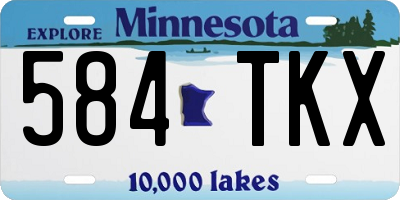 MN license plate 584TKX