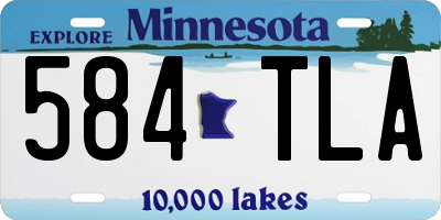 MN license plate 584TLA