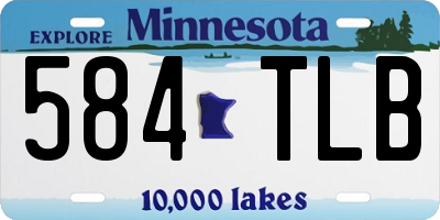 MN license plate 584TLB