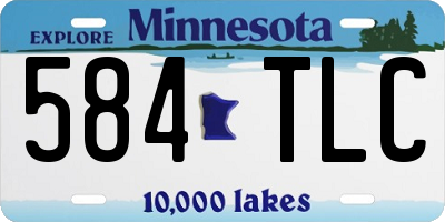 MN license plate 584TLC