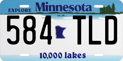 MN license plate 584TLD