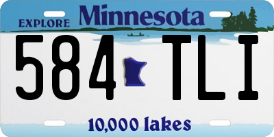 MN license plate 584TLI