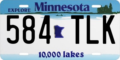 MN license plate 584TLK