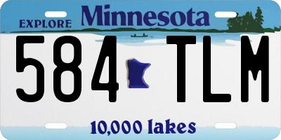 MN license plate 584TLM