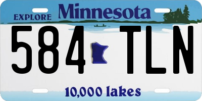 MN license plate 584TLN