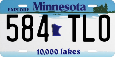 MN license plate 584TLO