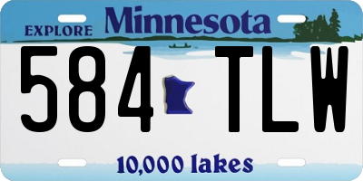 MN license plate 584TLW