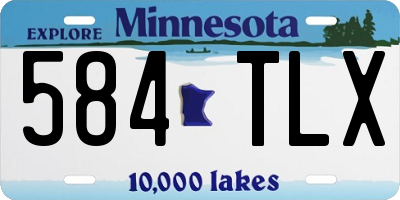 MN license plate 584TLX