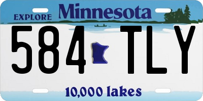 MN license plate 584TLY