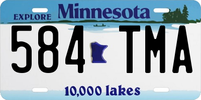 MN license plate 584TMA