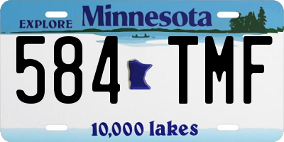 MN license plate 584TMF