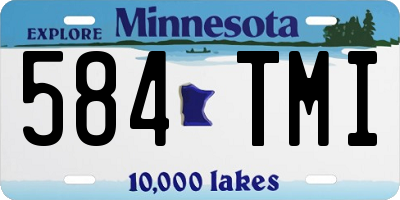 MN license plate 584TMI