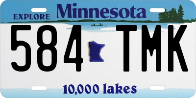 MN license plate 584TMK
