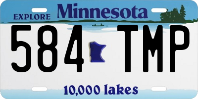 MN license plate 584TMP