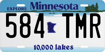 MN license plate 584TMR