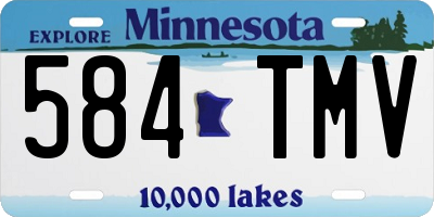 MN license plate 584TMV