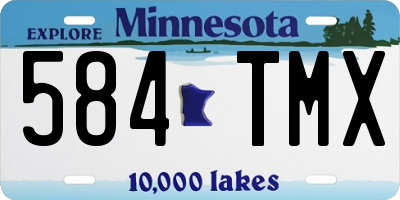 MN license plate 584TMX