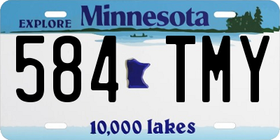 MN license plate 584TMY