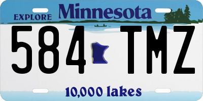 MN license plate 584TMZ
